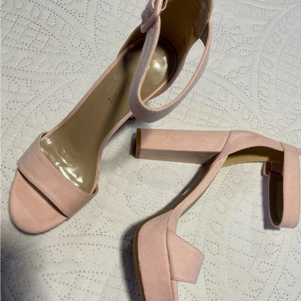 Open Toe Chunky Heel Shoes